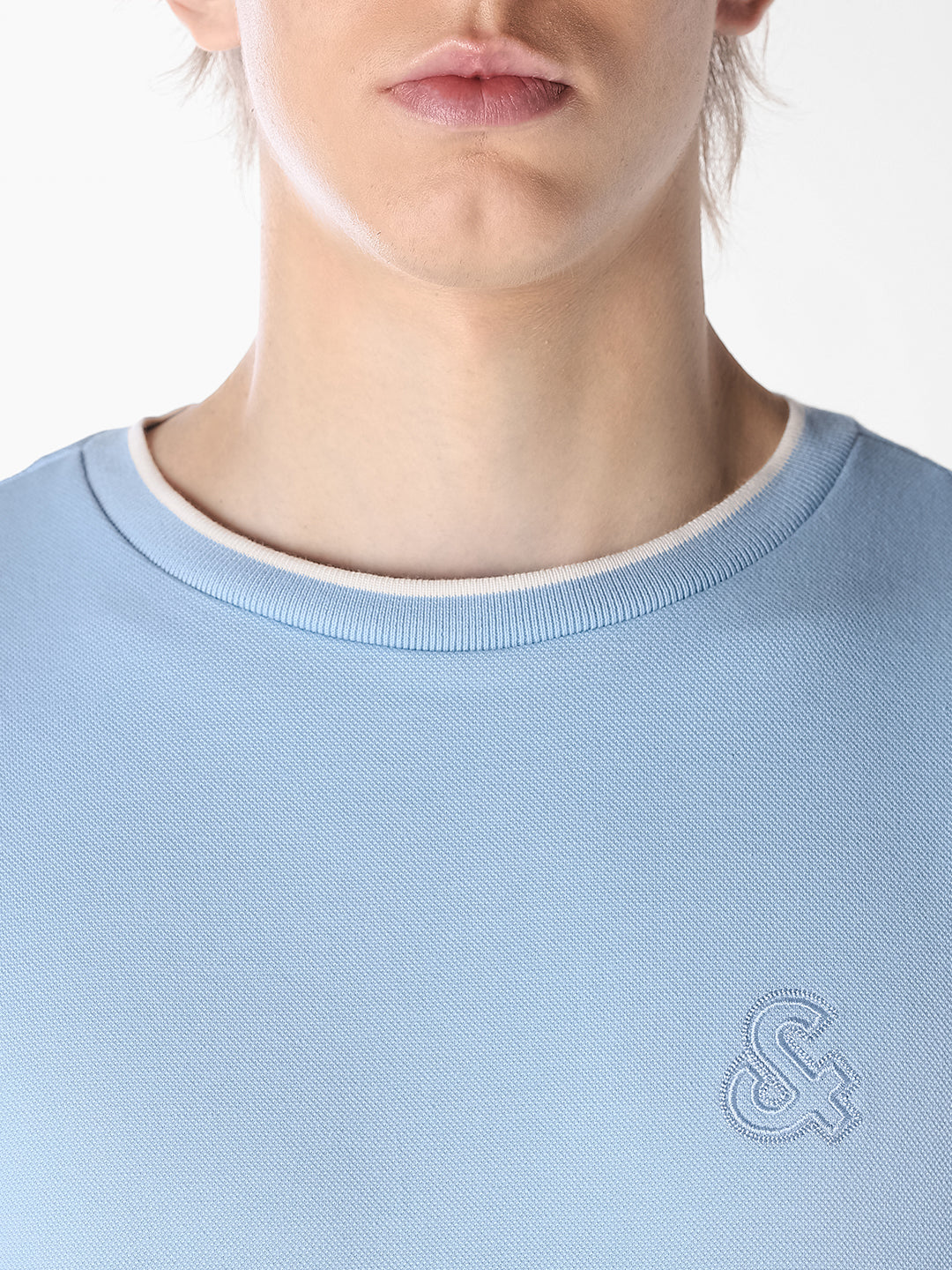 Blue Crew Neck T-shirt