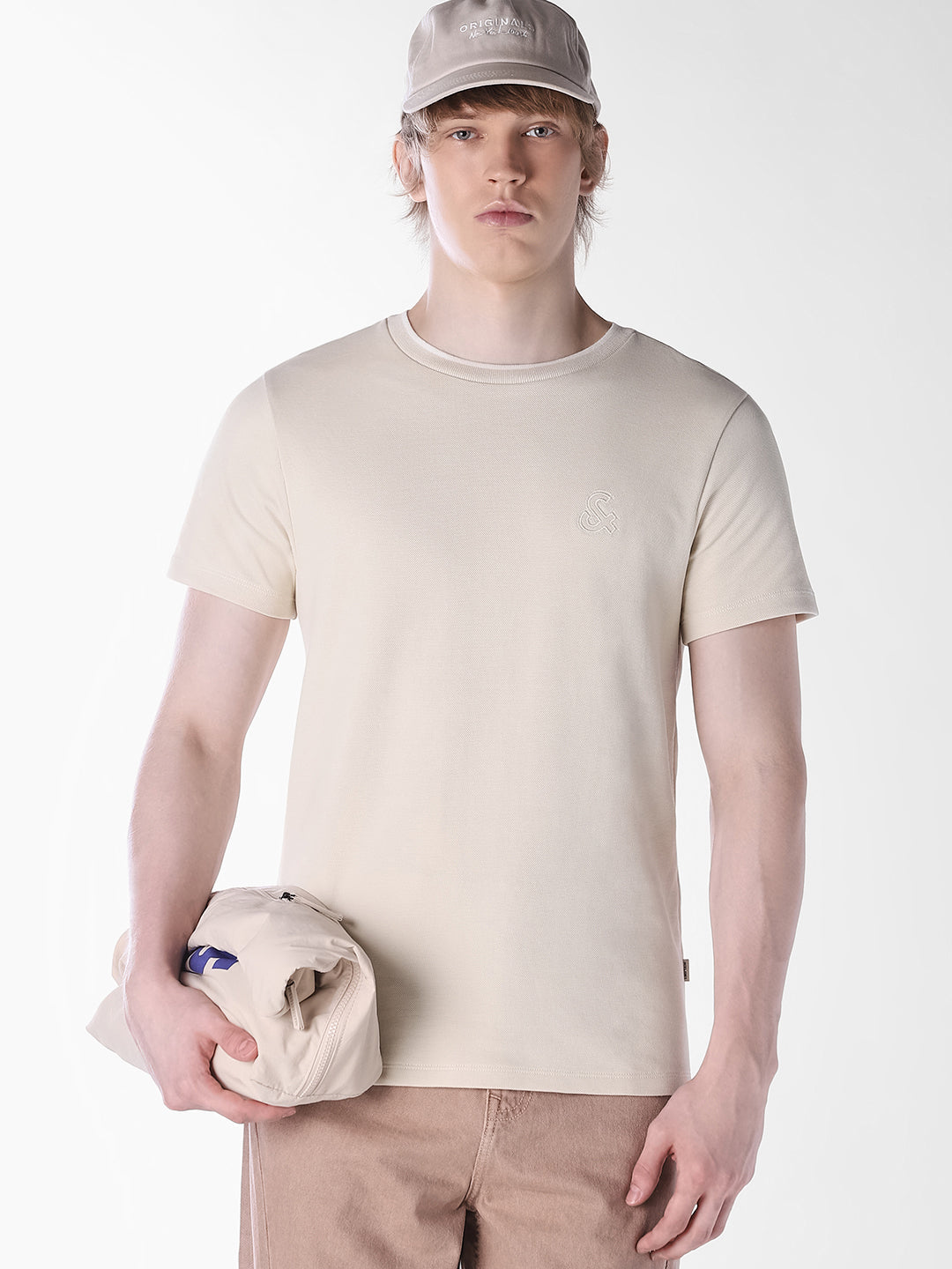 Beige Regular Fit T-shirt