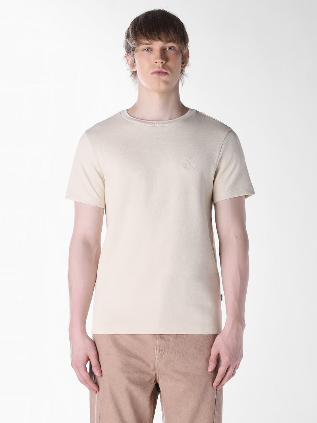 Beige Regular Fit T-shirt