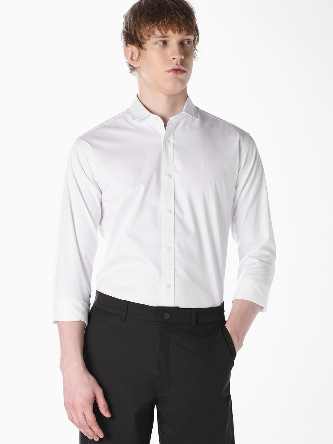 White Regular-fit twill shirt