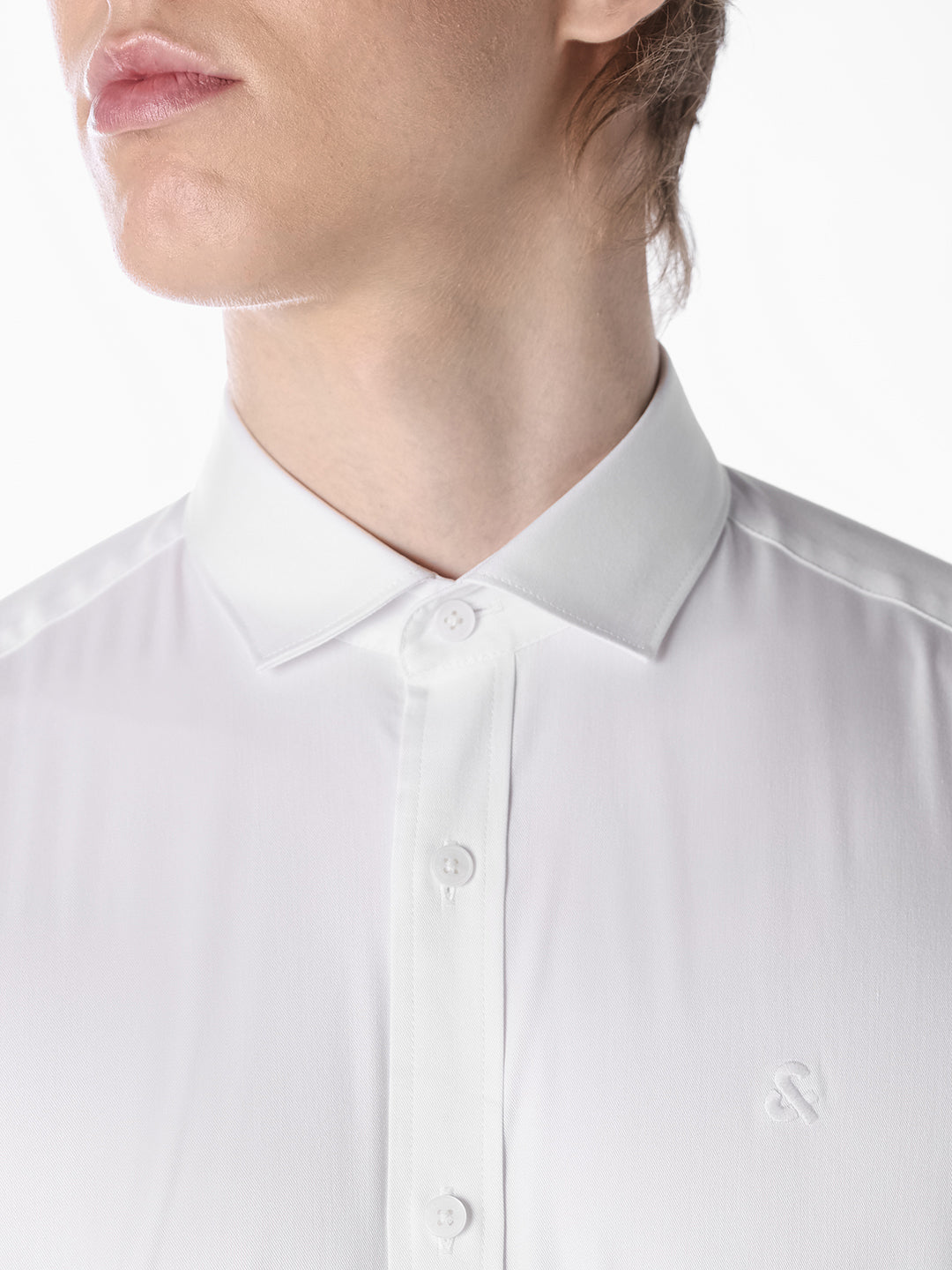 White Regular-fit twill shirt