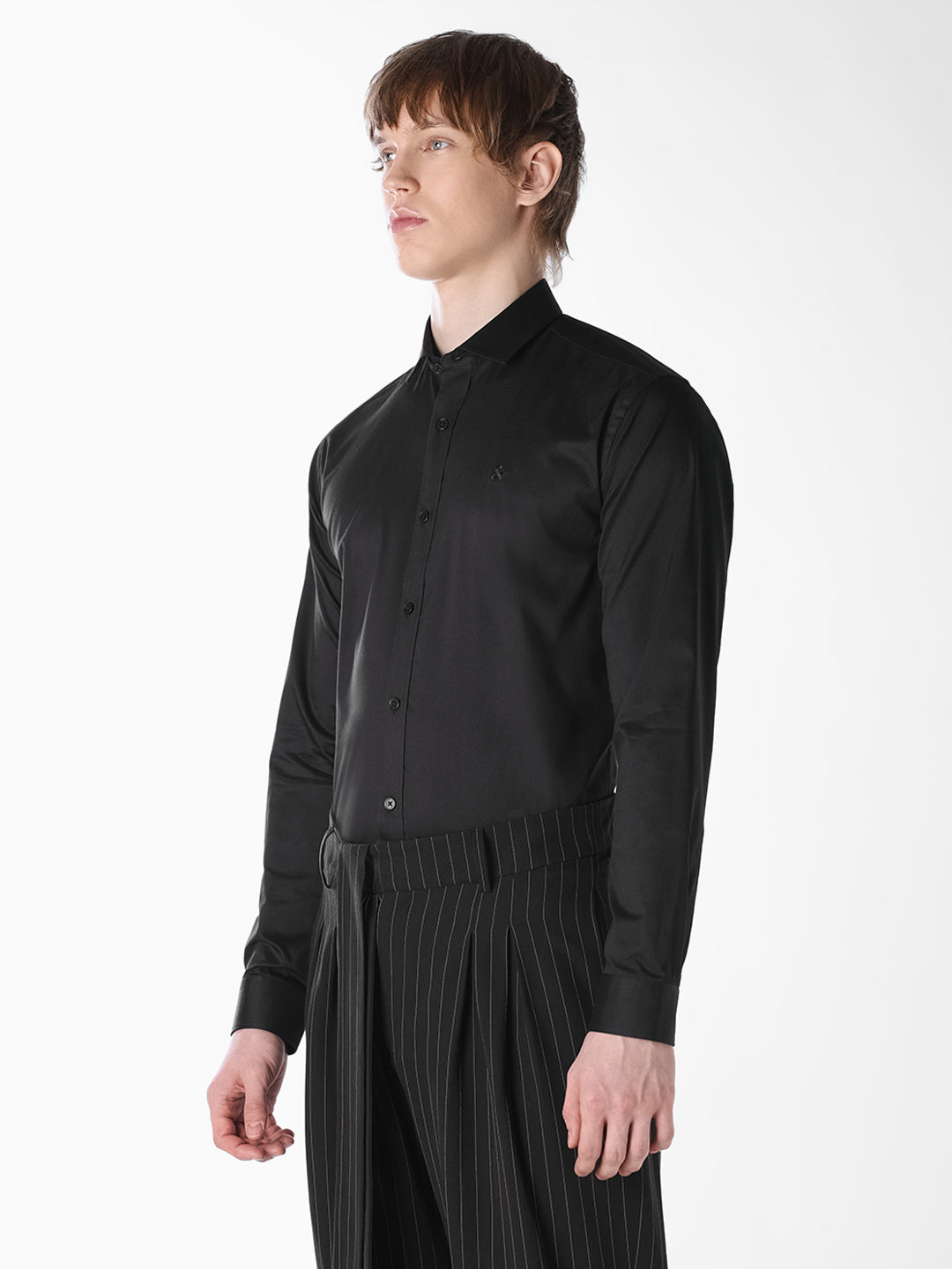 Black Regular-fit twill shirt