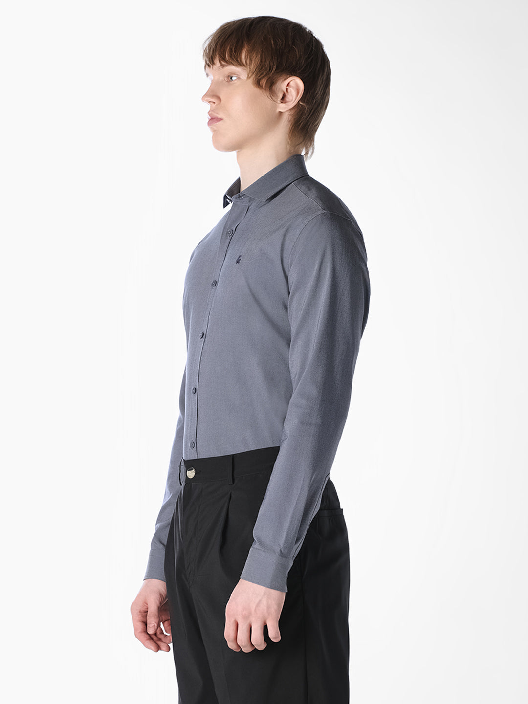 Navy Regular-fit twill shirt