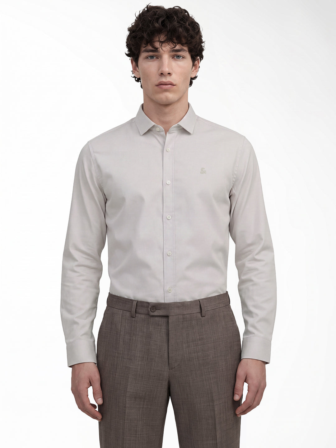 Grey Regular-fit twill shirt