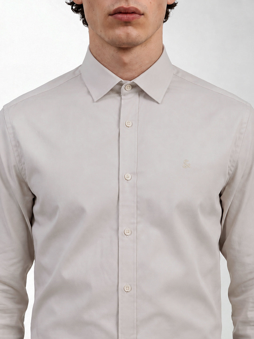 Grey Regular-fit twill shirt
