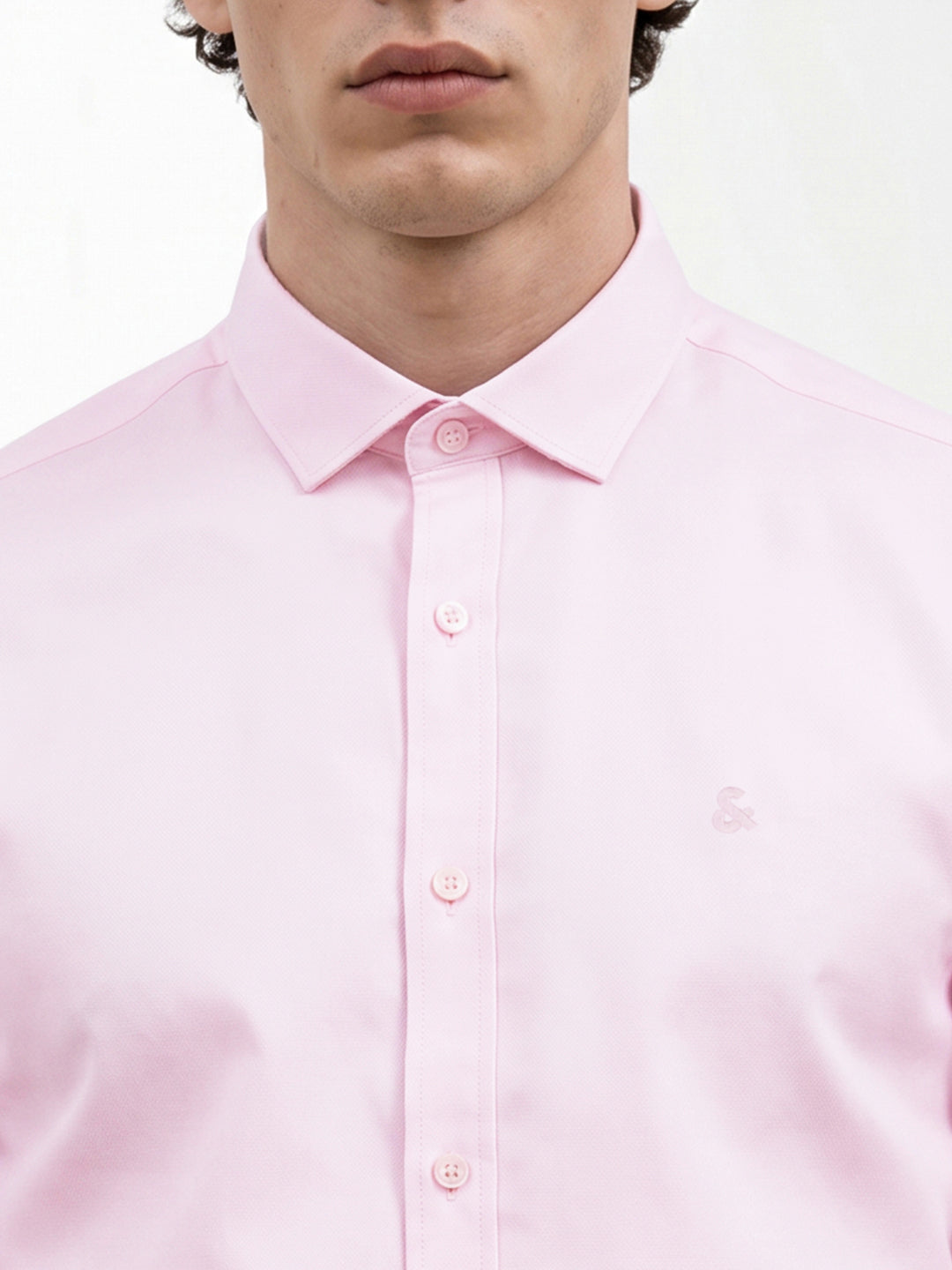 Pink Regular-fit twill shirt