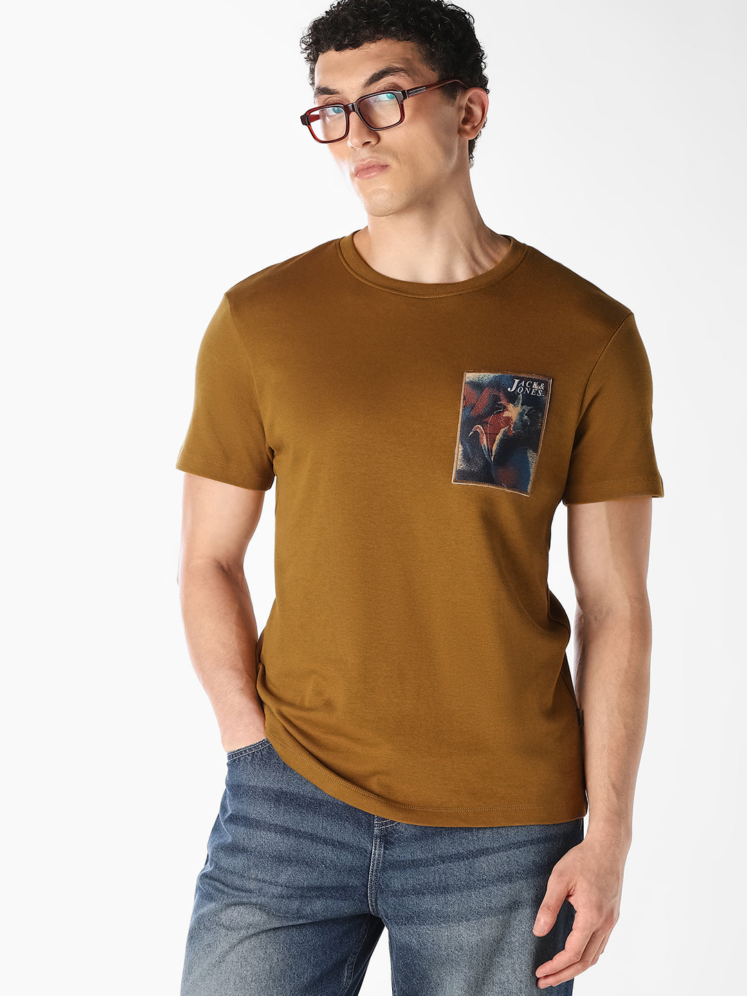 Applique Patchwork T-shirt - S