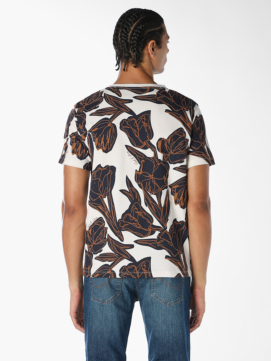 Floral Print Cotton T-shirt