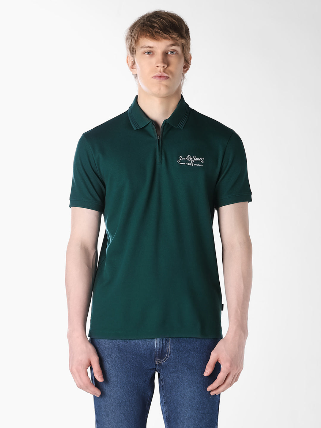 Dark Teal Knitted Polo