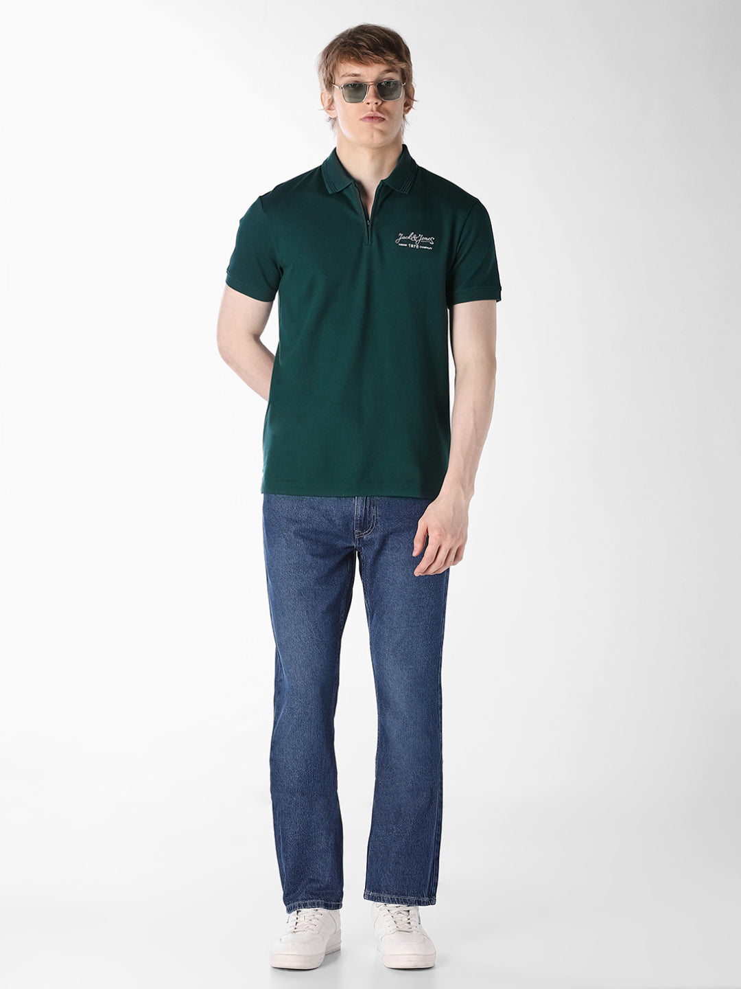 Dark Teal Knitted Polo