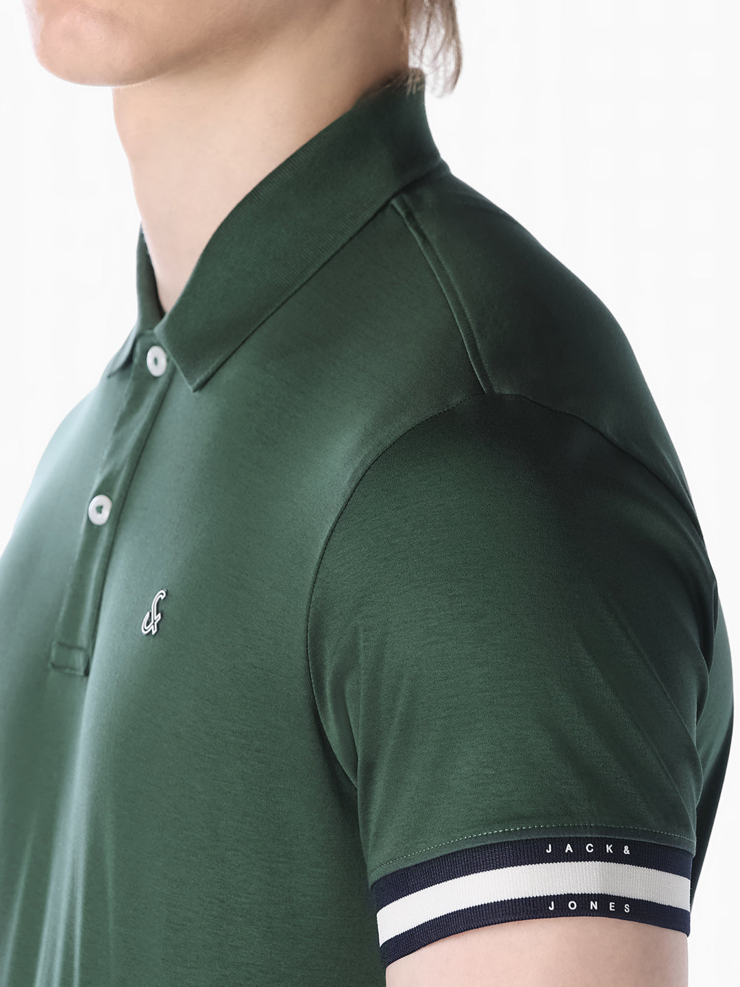 Green Embroidered Logo Polo