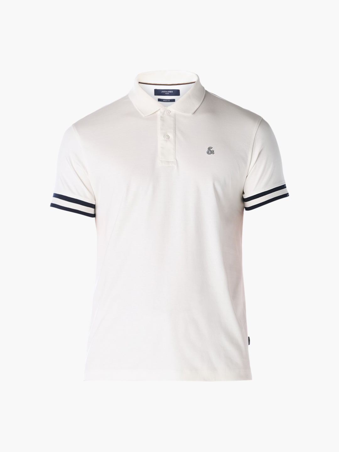 White Embroidered Logo Polo