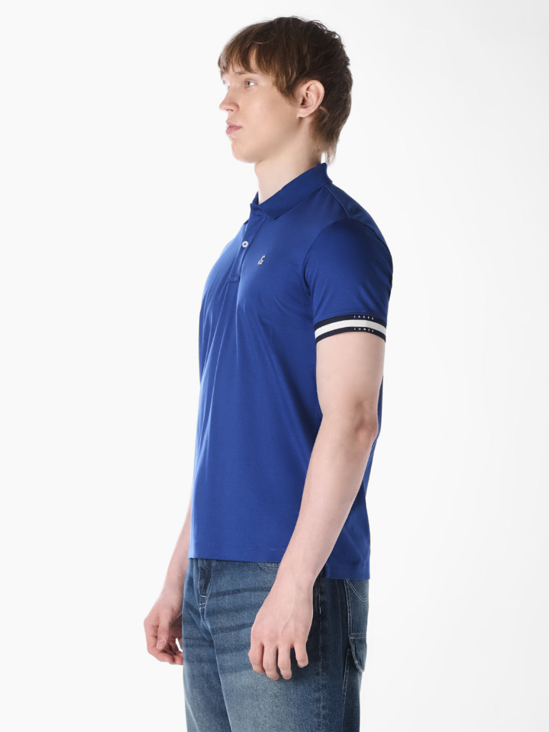 Blue Embroidered Logo Polo