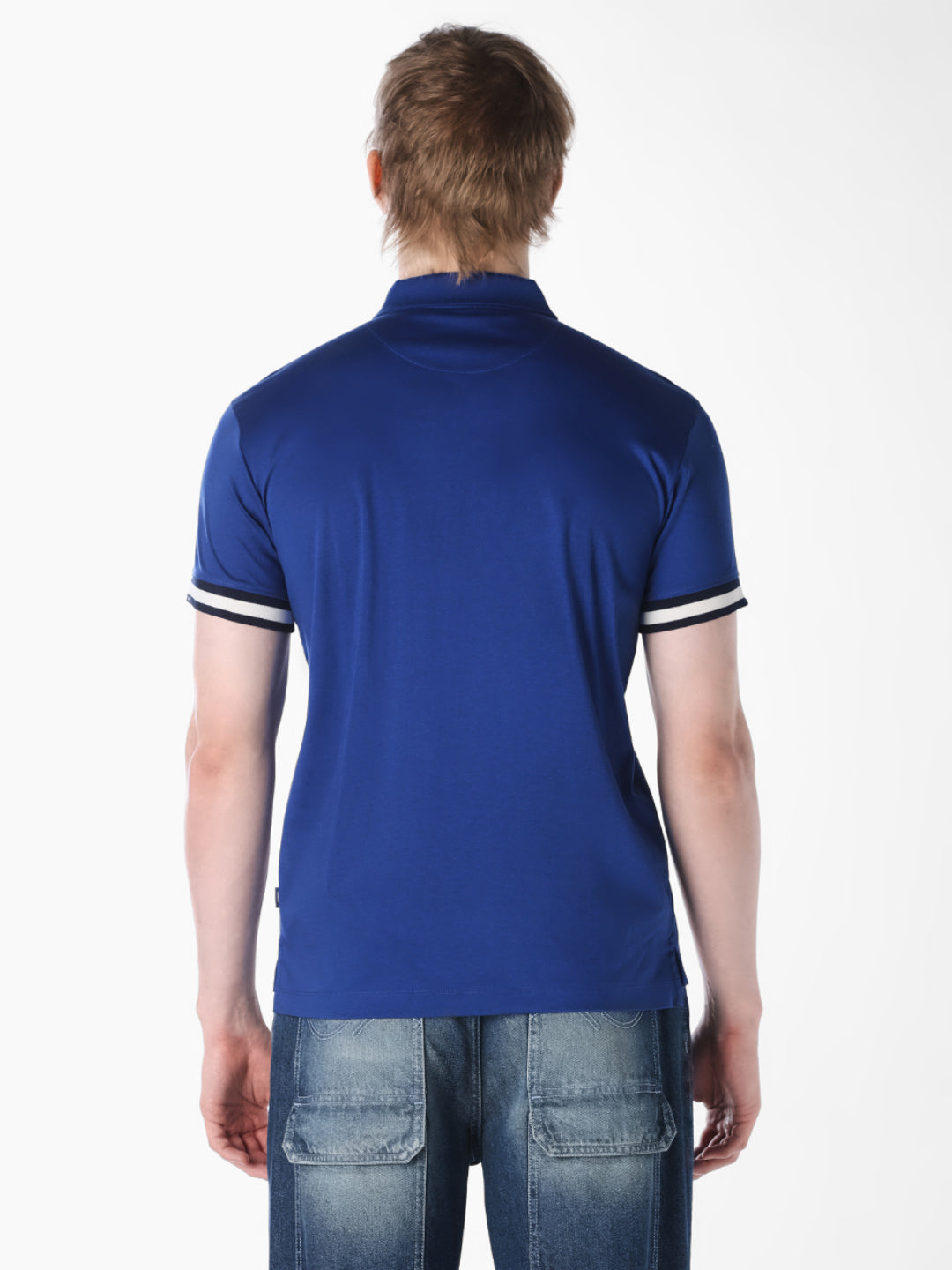Blue Embroidered Logo Polo