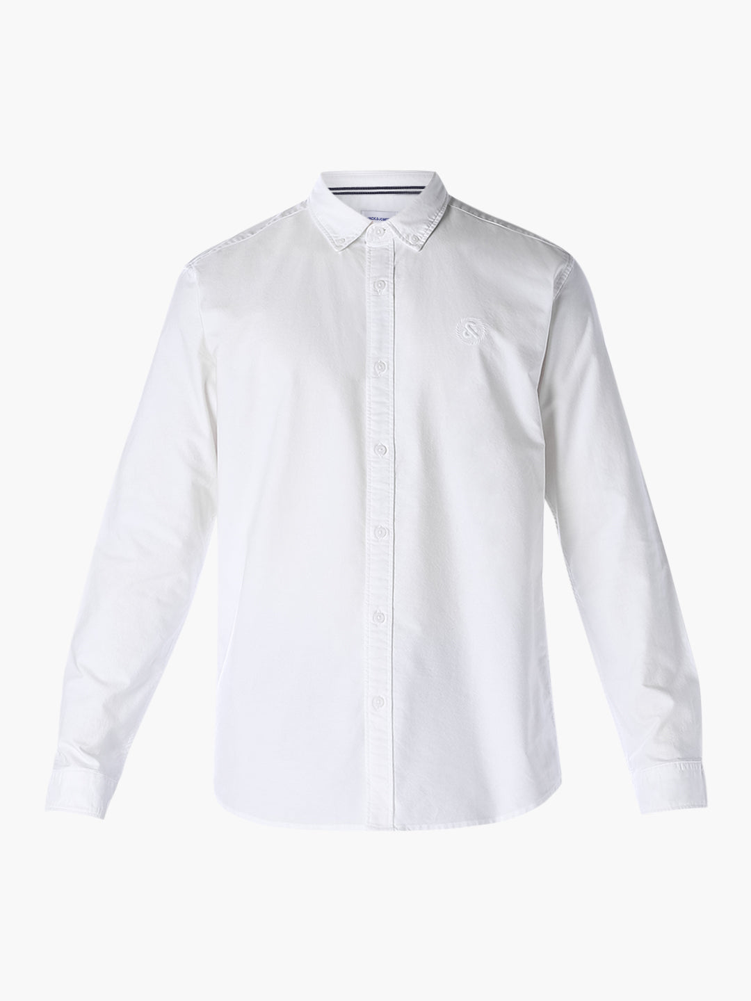 White Embroidered Regular Fit