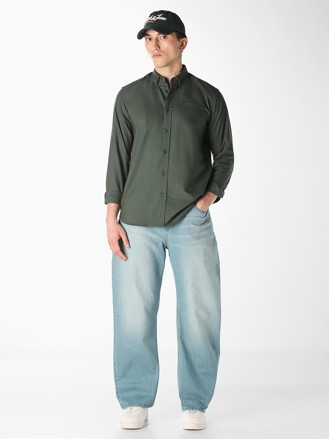 Embroidered Logo Cotton Shirt