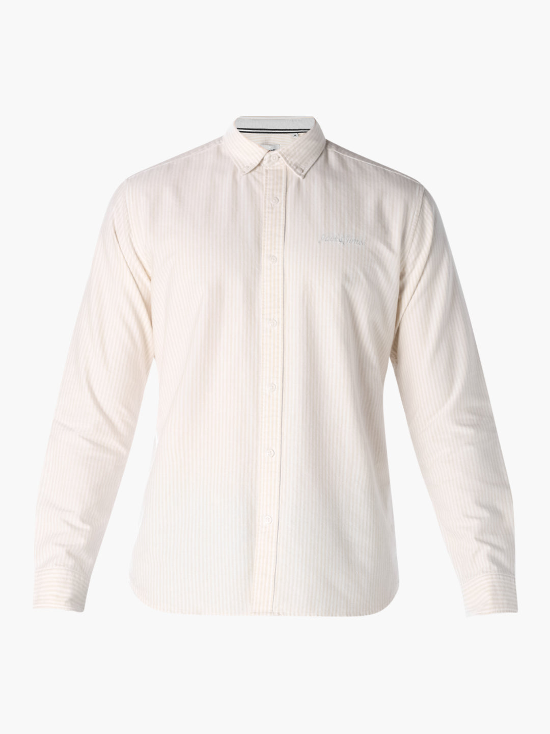 Contrast Neck Band Striped Shirt