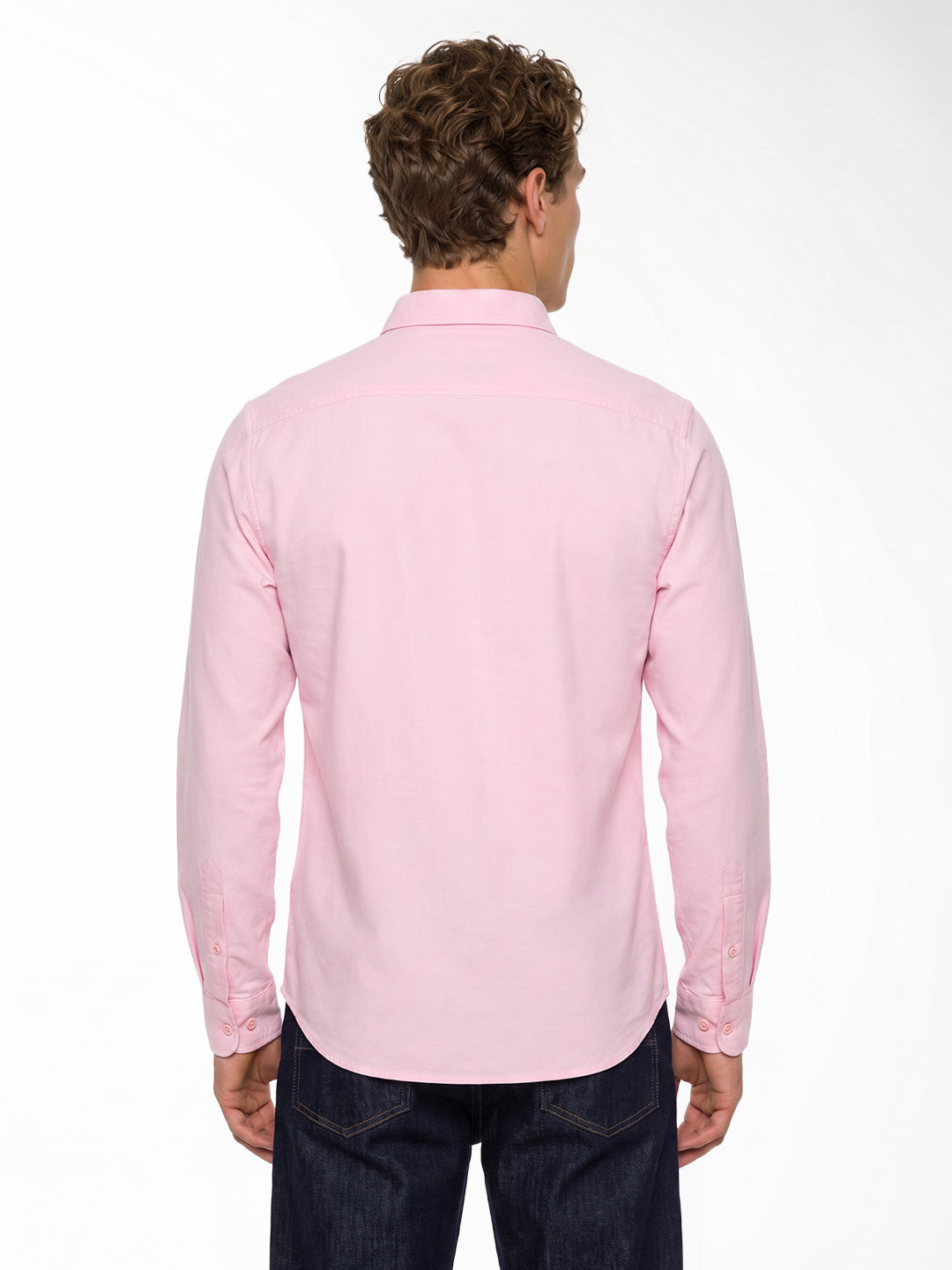 Contrast Stitch Pink Shirt