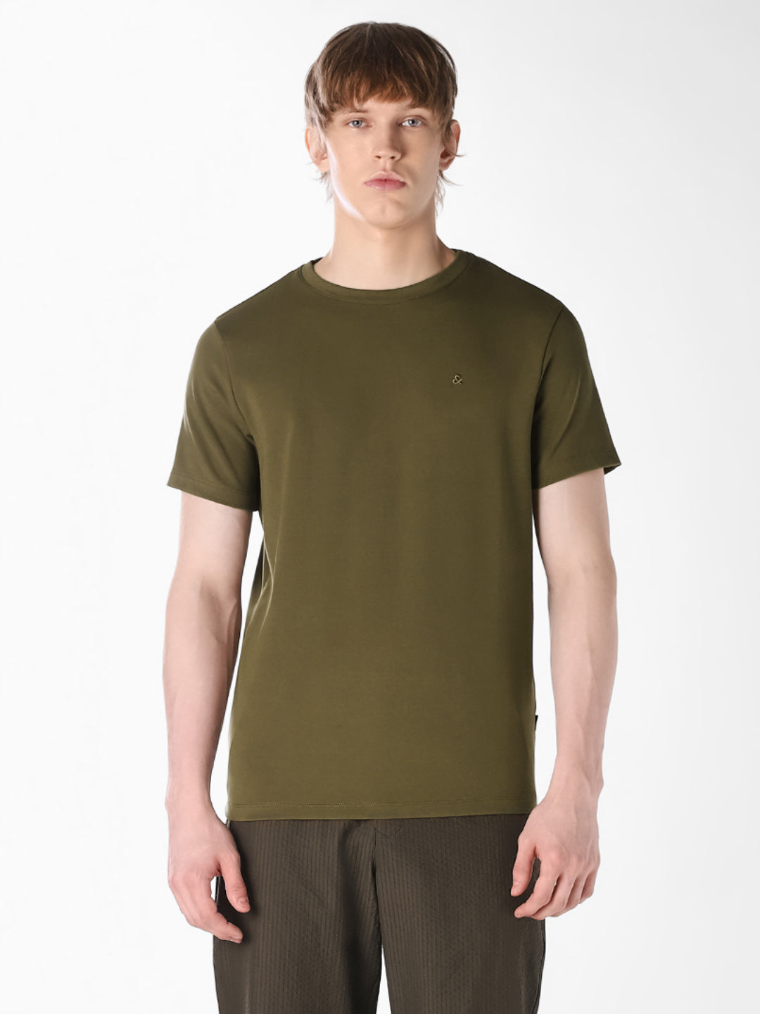 Dark Olive Crew Neck T-shirt