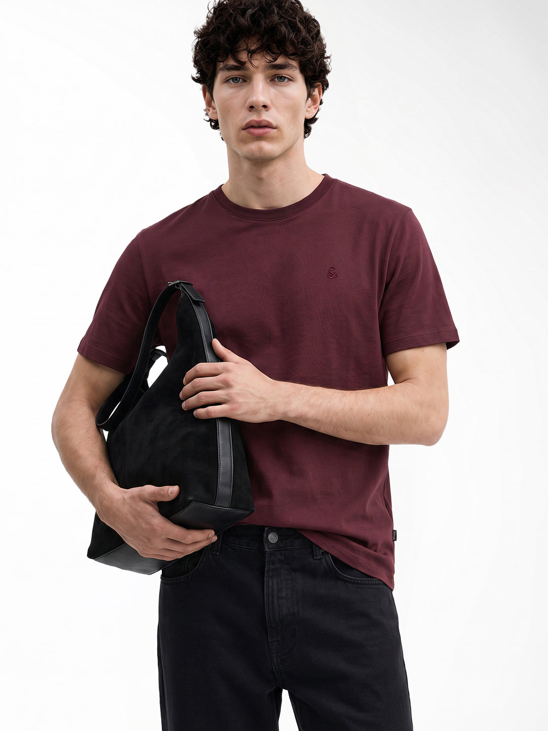 Purple Embroidered T-shirt
