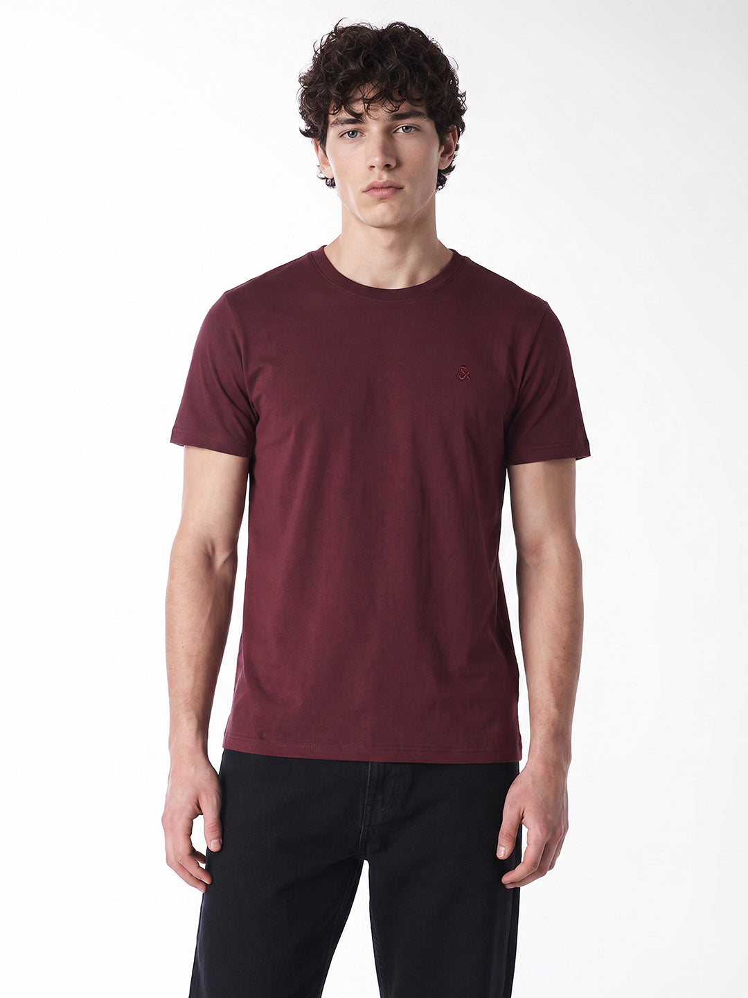 Purple Embroidered T-shirt
