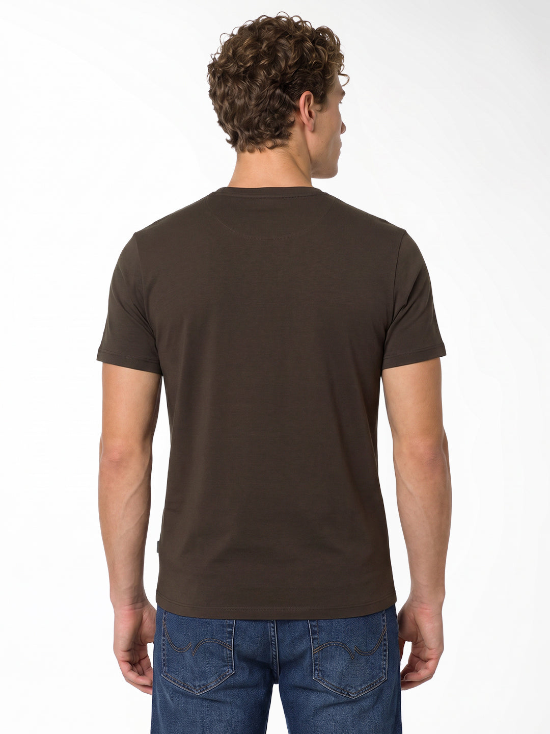 Brown Embroidered T-shirt