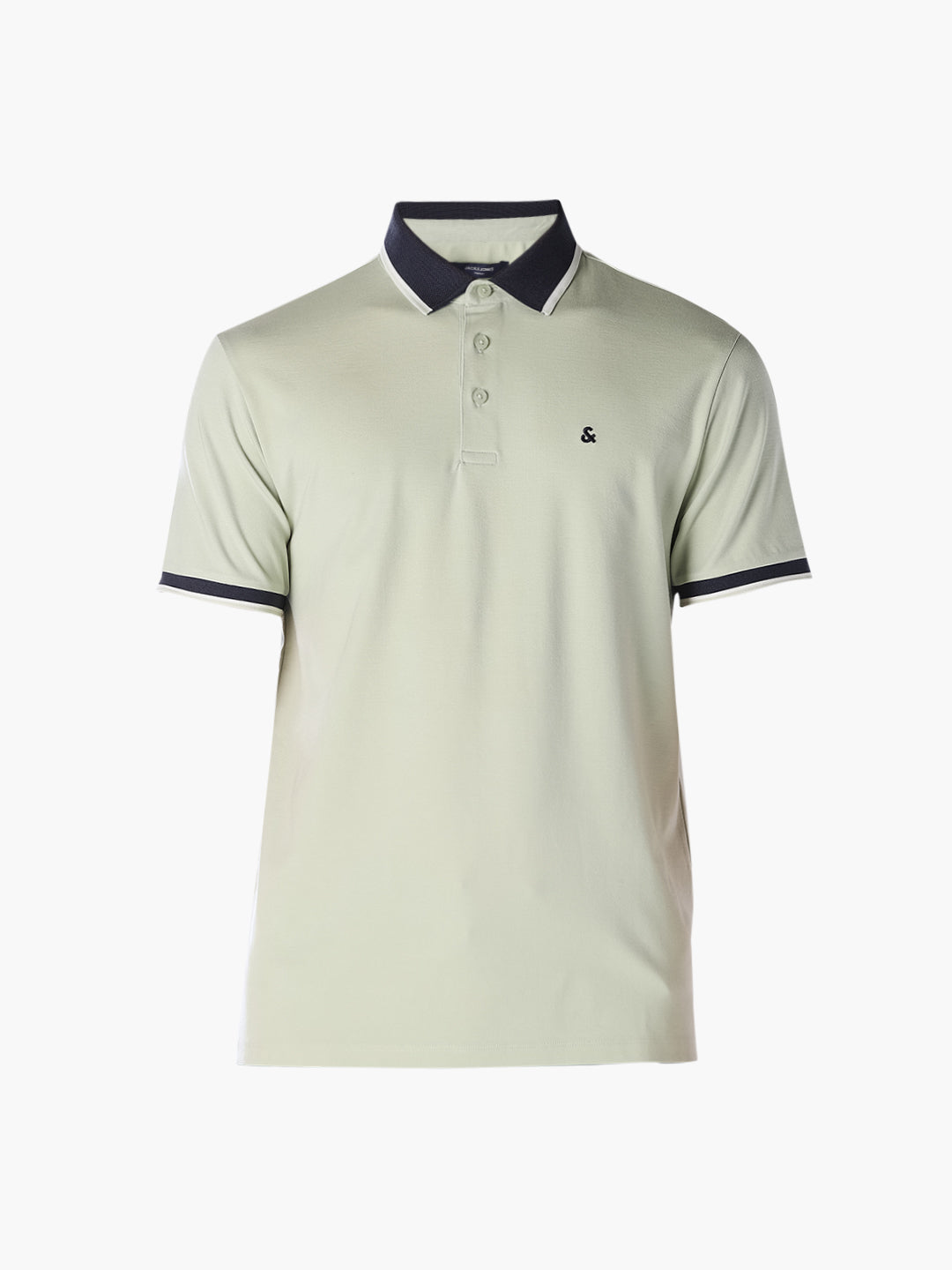Green Jacquard Ribbed Polo