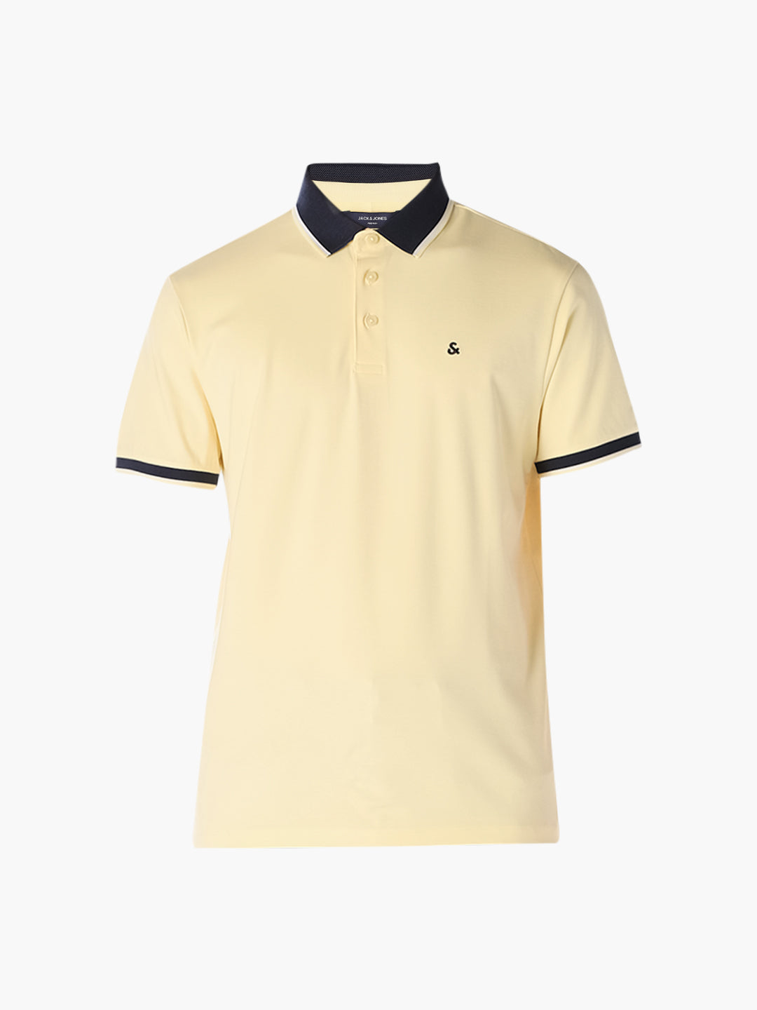 Yellow Jacquard Ribbed Polo