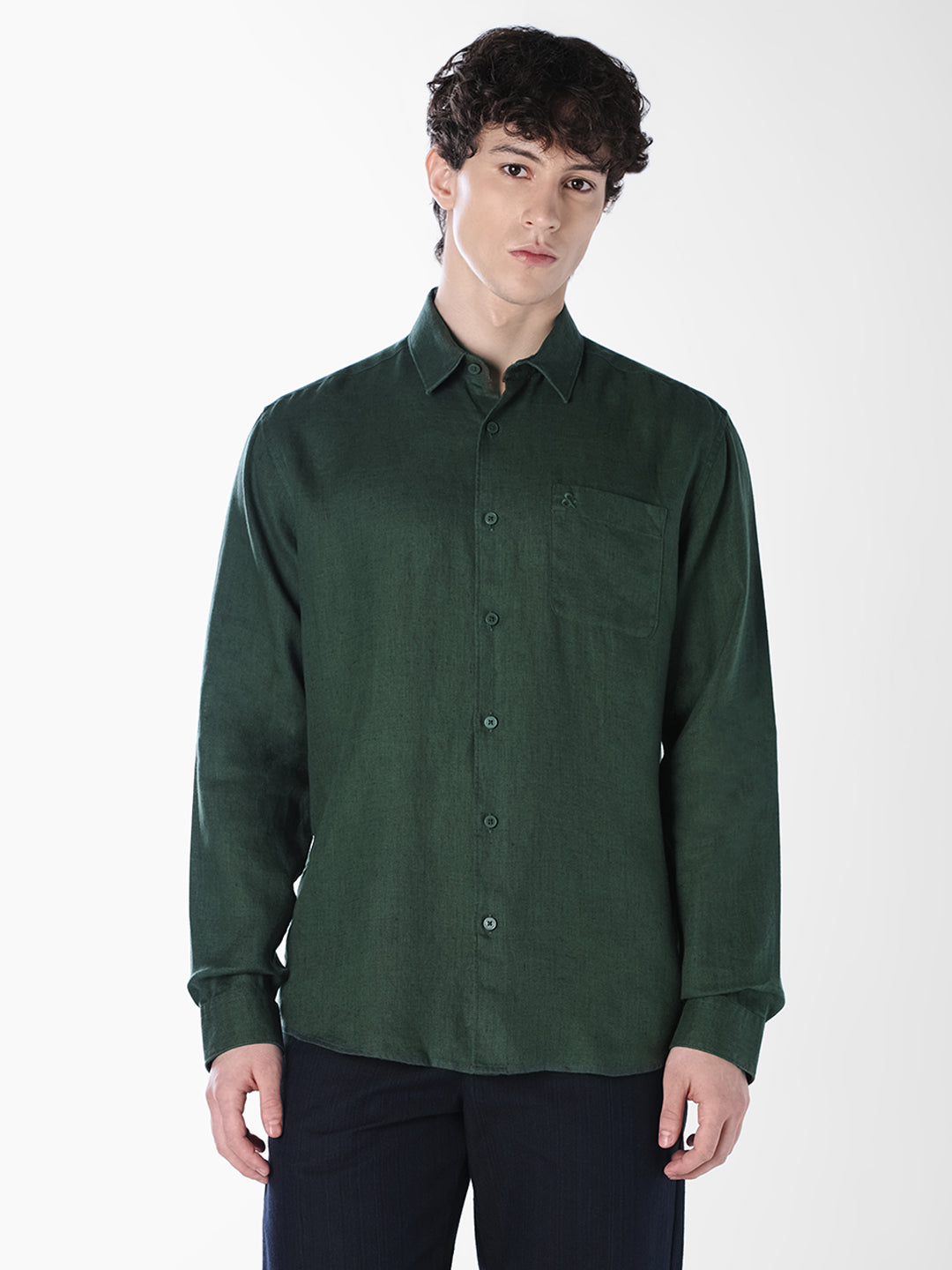 Cotton Textured Regular Fit Shirt