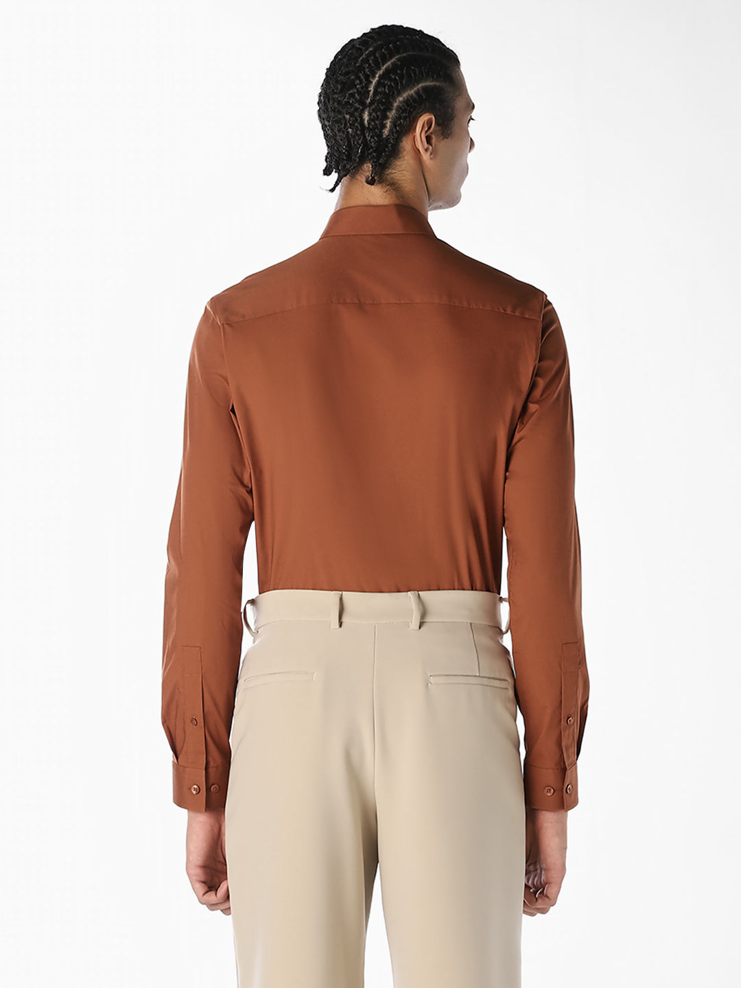 Brown Formal Full Sleeves Shirt