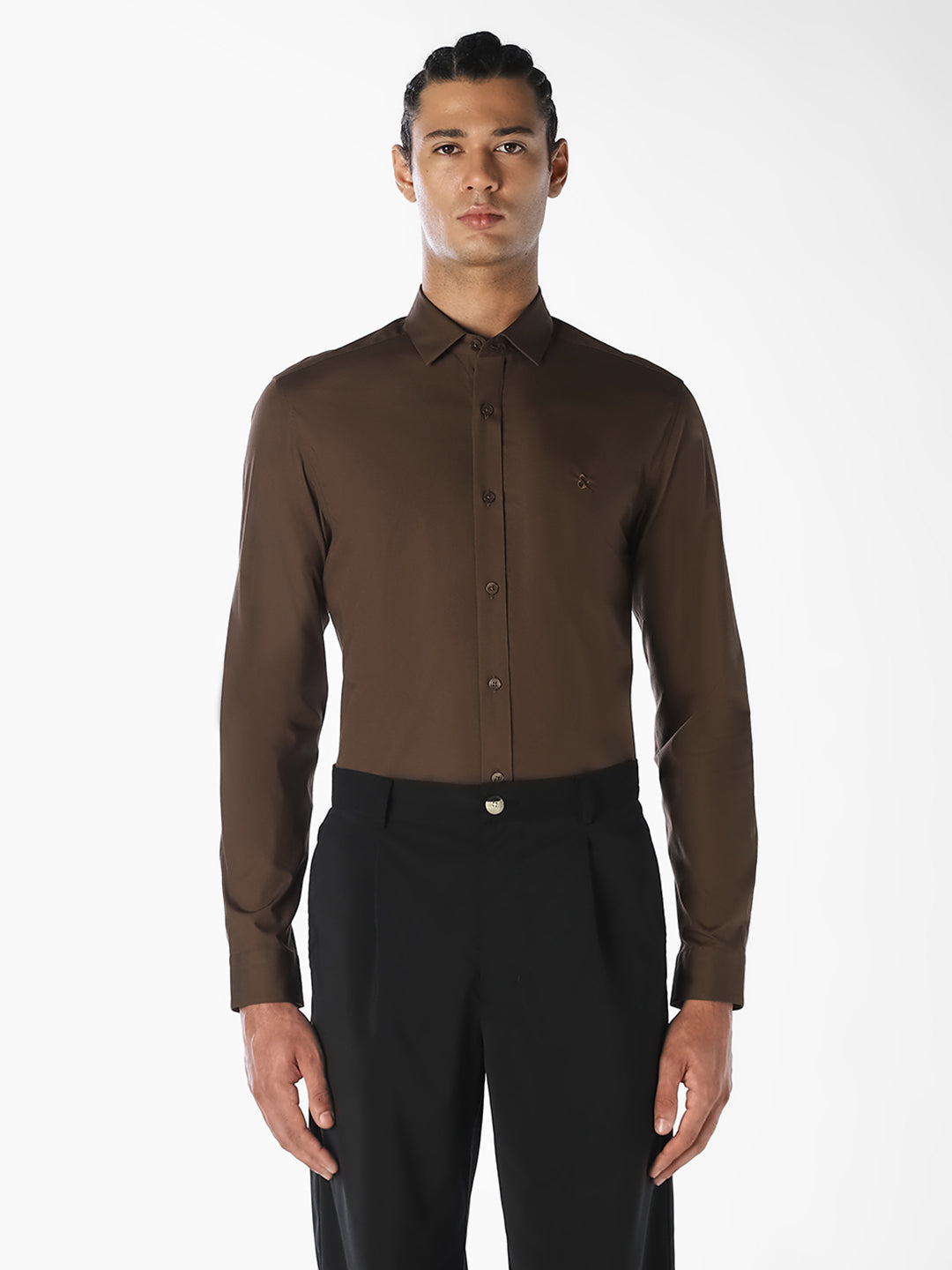 Chocolate Brown Formal Full Sleeves Shirt