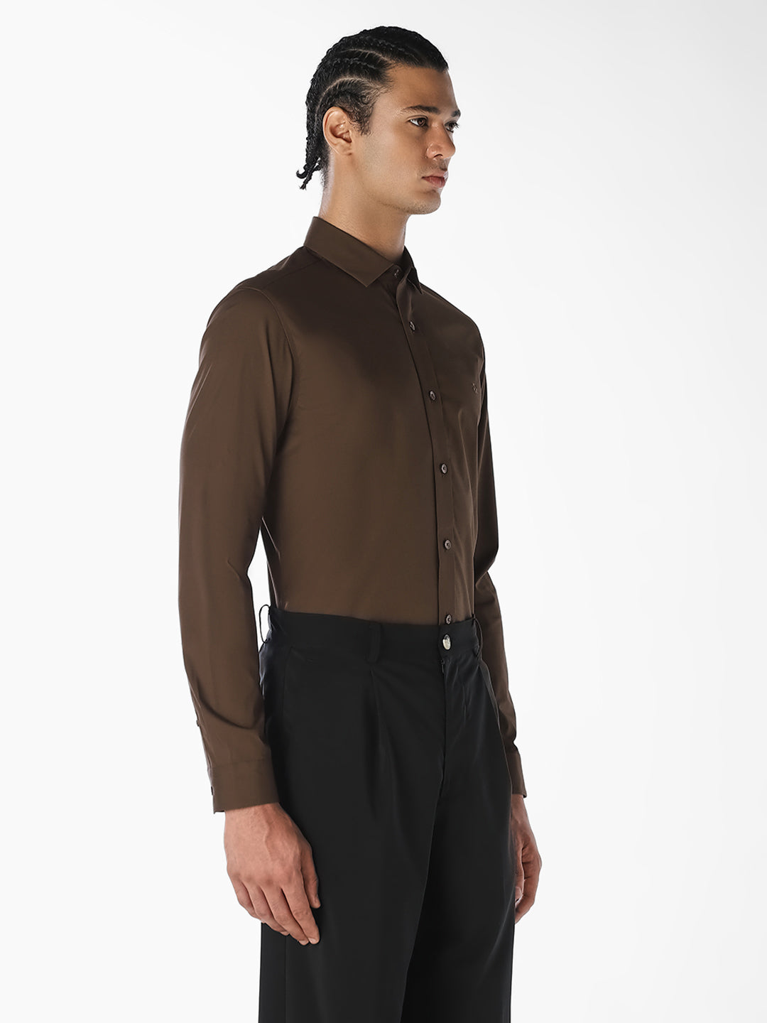 Chocolate Brown Formal Full Sleeves Shirt