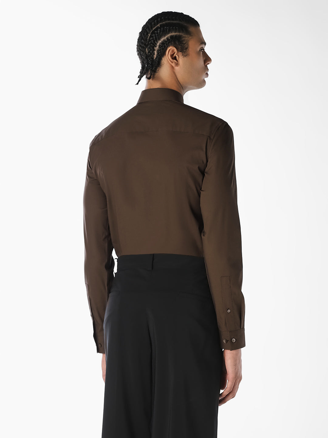 Chocolate Brown Formal Full Sleeves Shirt