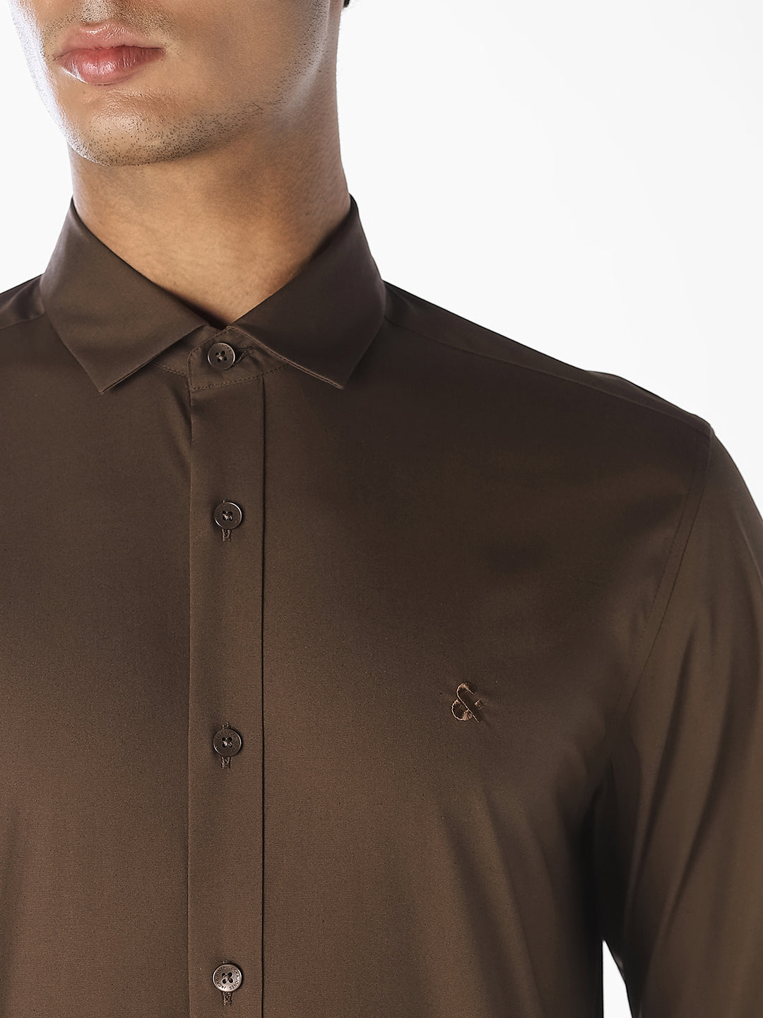 Chocolate Brown Formal Full Sleeves Shirt