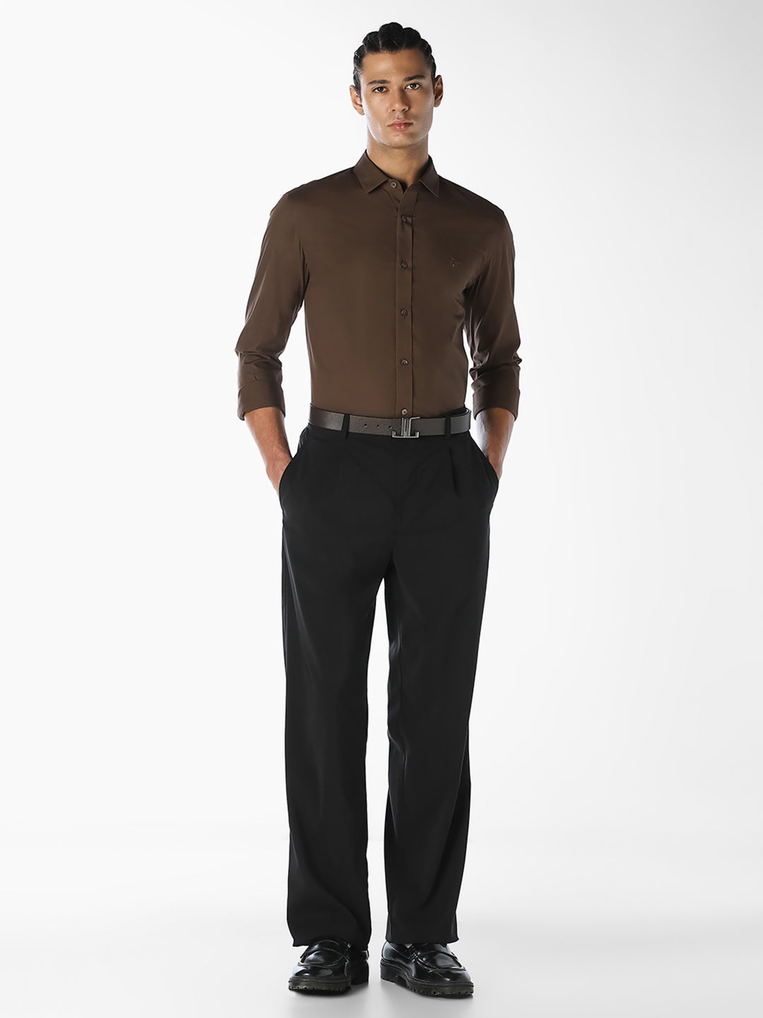 Chocolate Brown Formal Full Sleeves Shirt