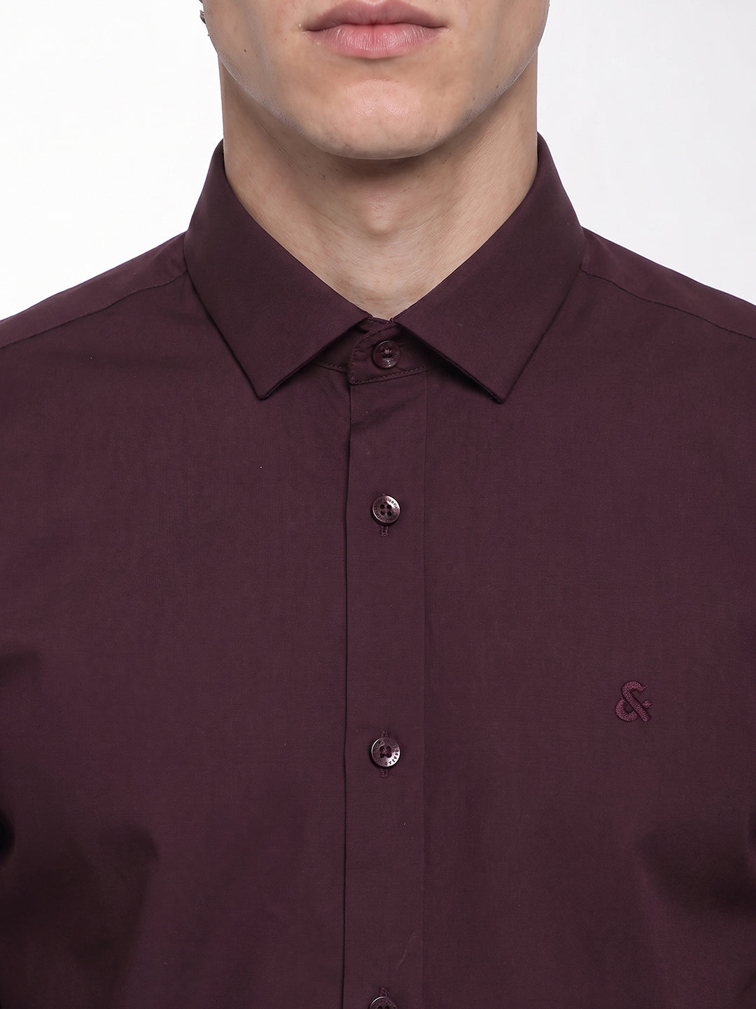Maroon Slim Fit Formal Shirt