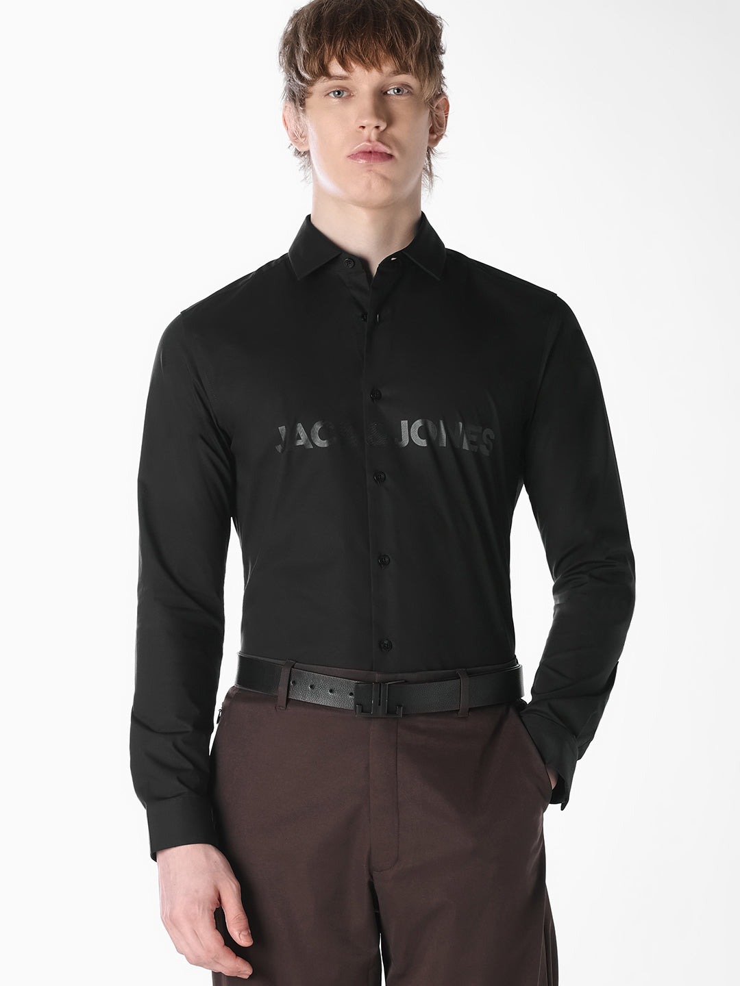 Logo Print Slim Fit Shirt