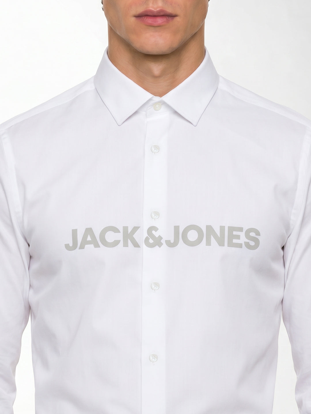 White Printed Cotton Shirt