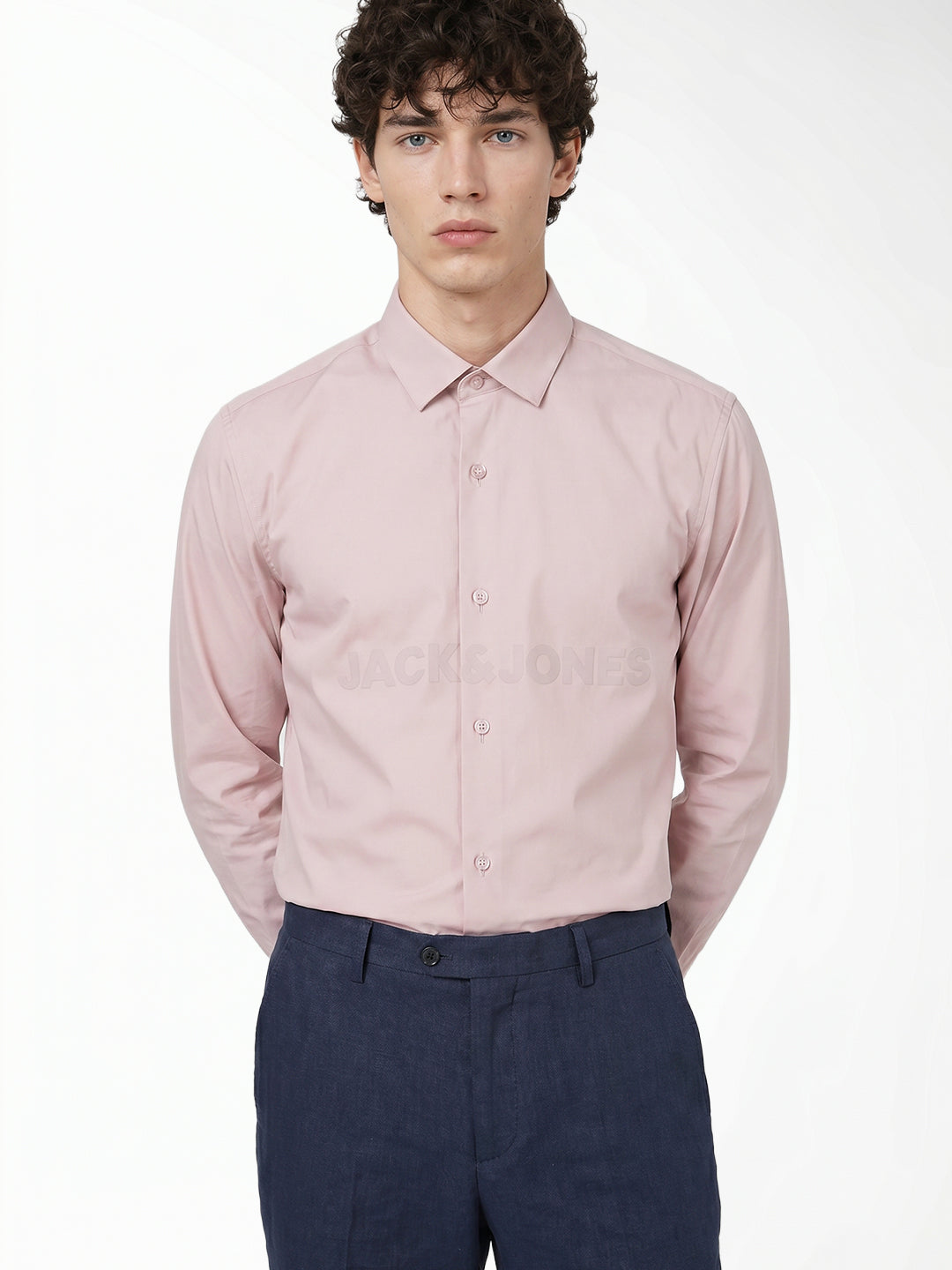 Pink Printed Cotton Shirt