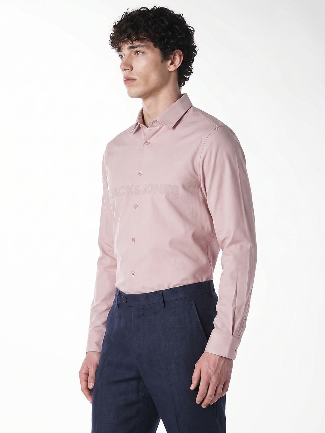 Pink Printed Cotton Shirt