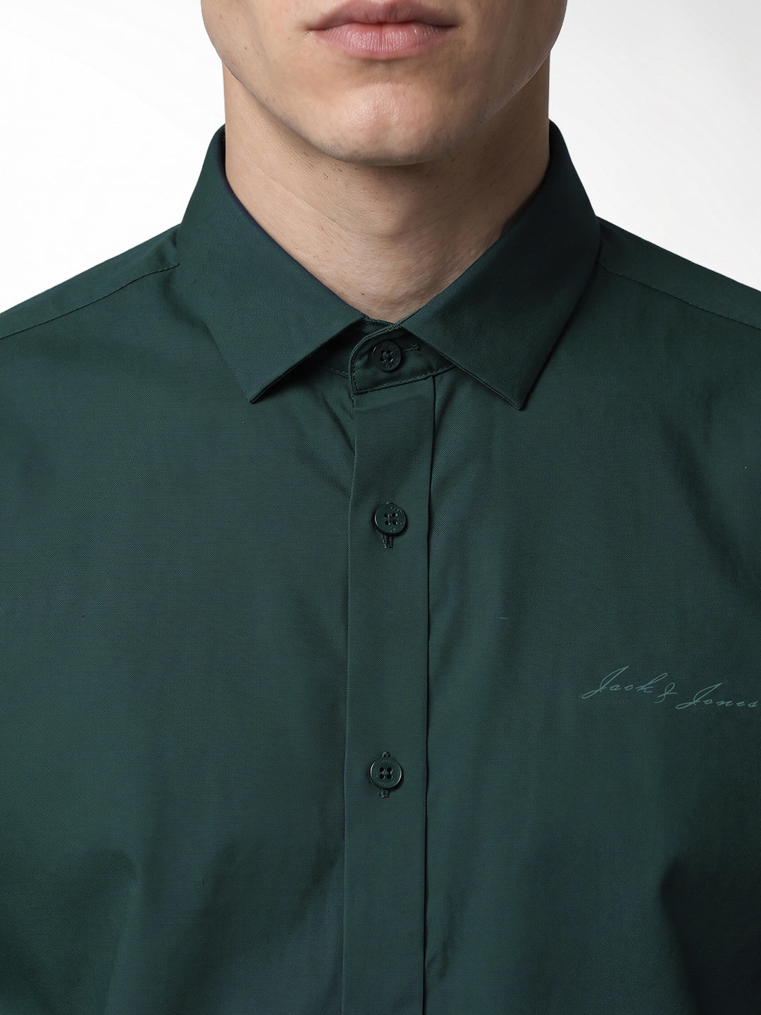 Slim Fit Dark Green Shirt