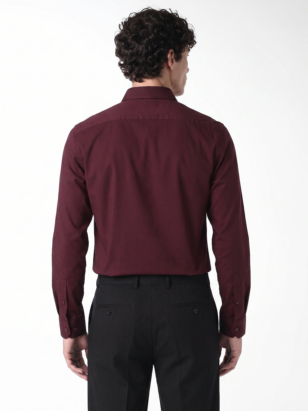 Slim Fit Dark Maroon Shirt