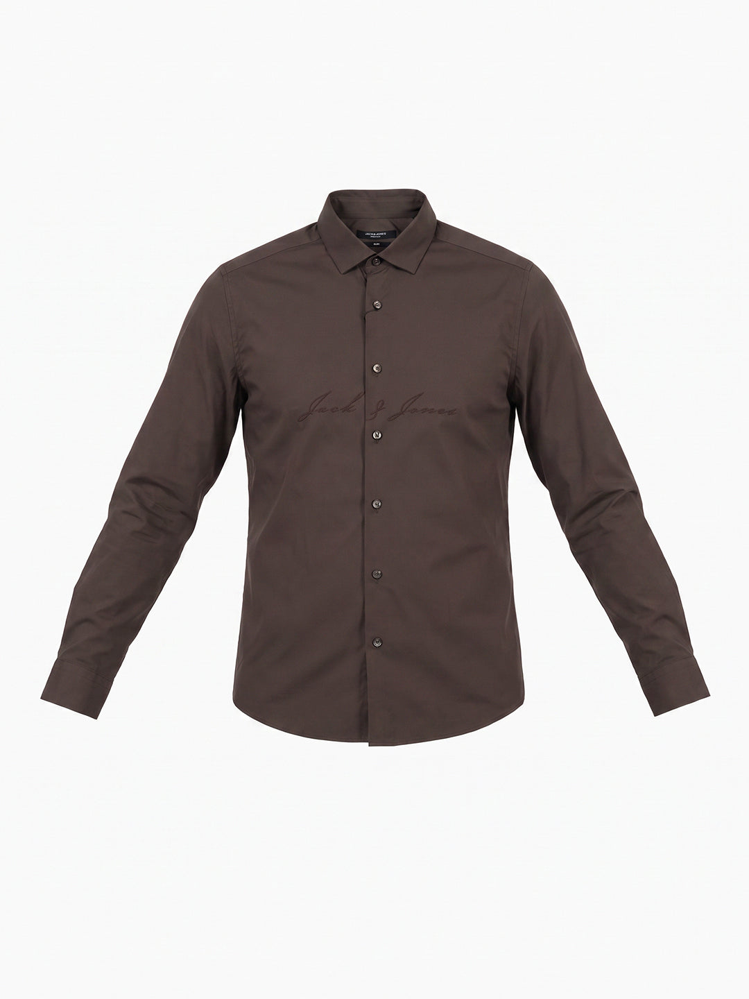Dark Brown Embroidered Shirt