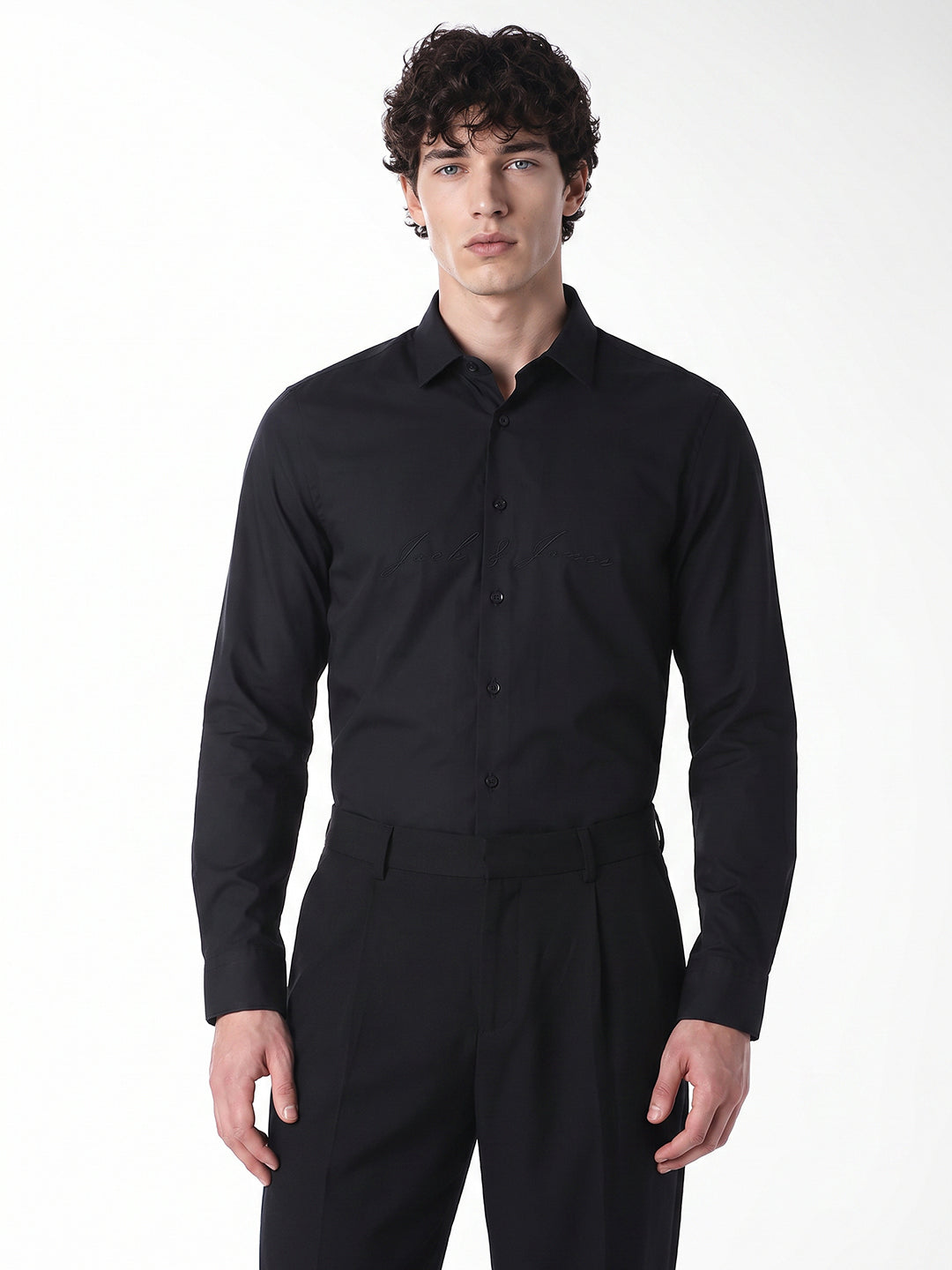 Black Embroidered Shirt