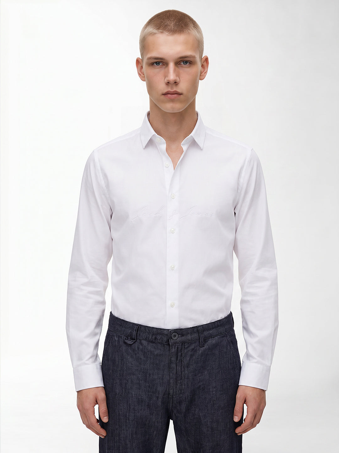 White Embroidered Shirt