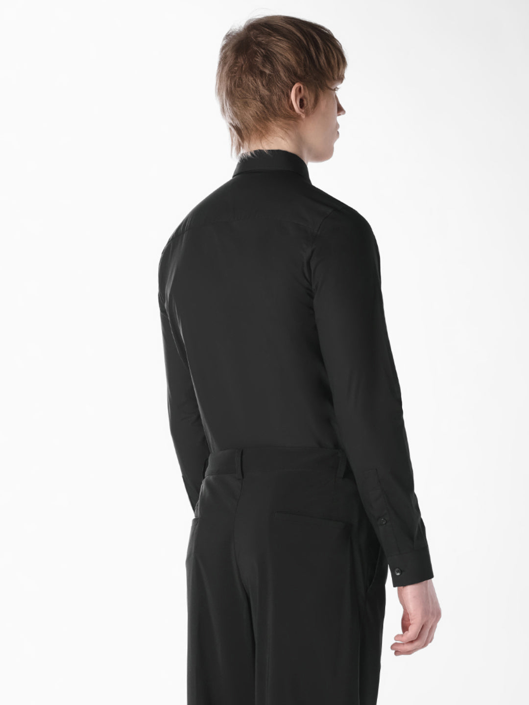 Black Logo Print Slim Fit Shirt