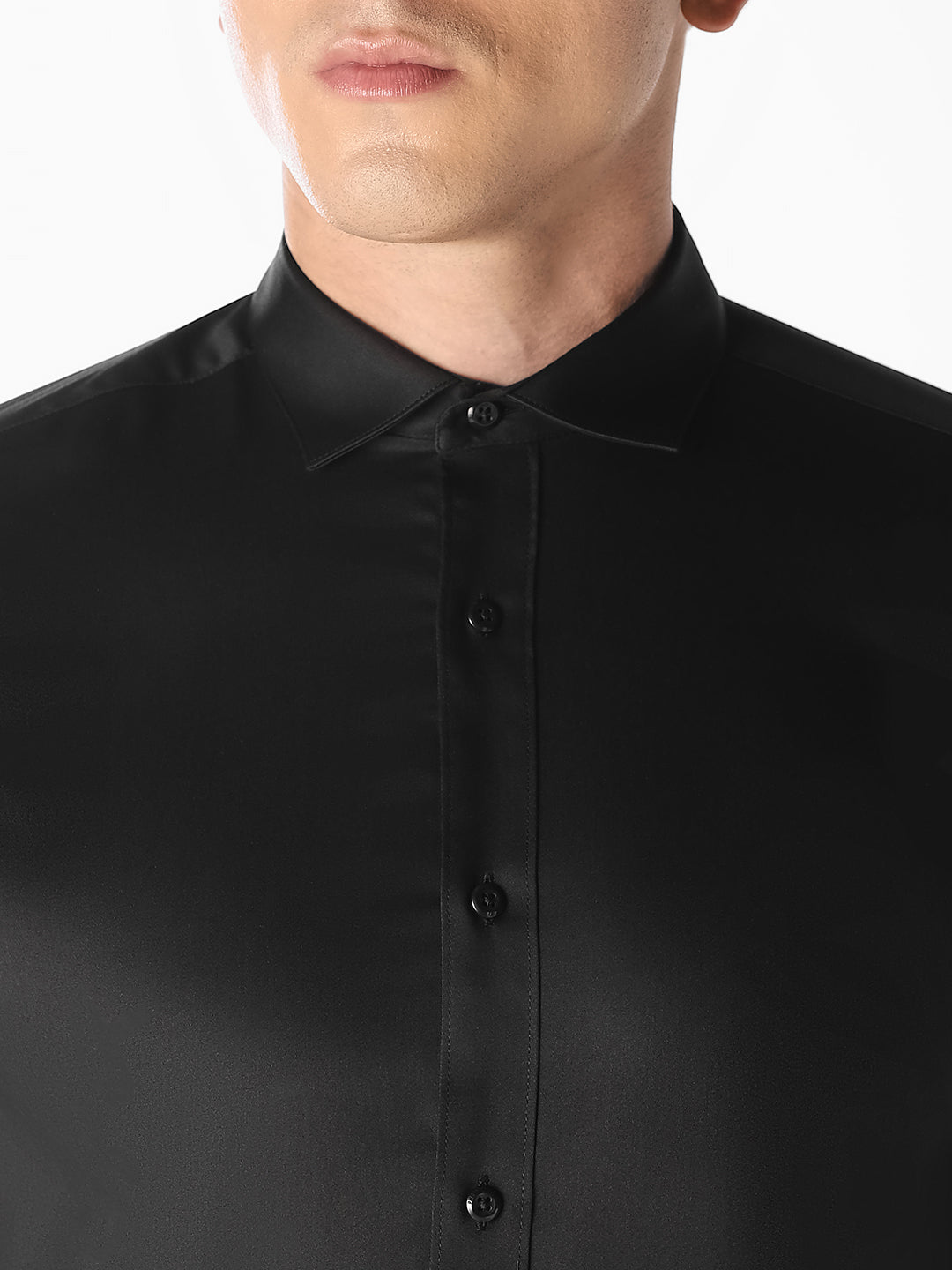 Black Cotton Formal Shirt