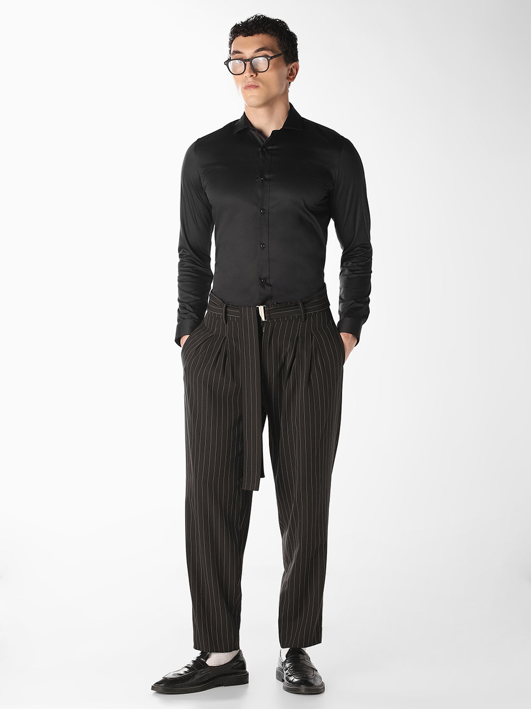 Black Cotton Formal Shirt