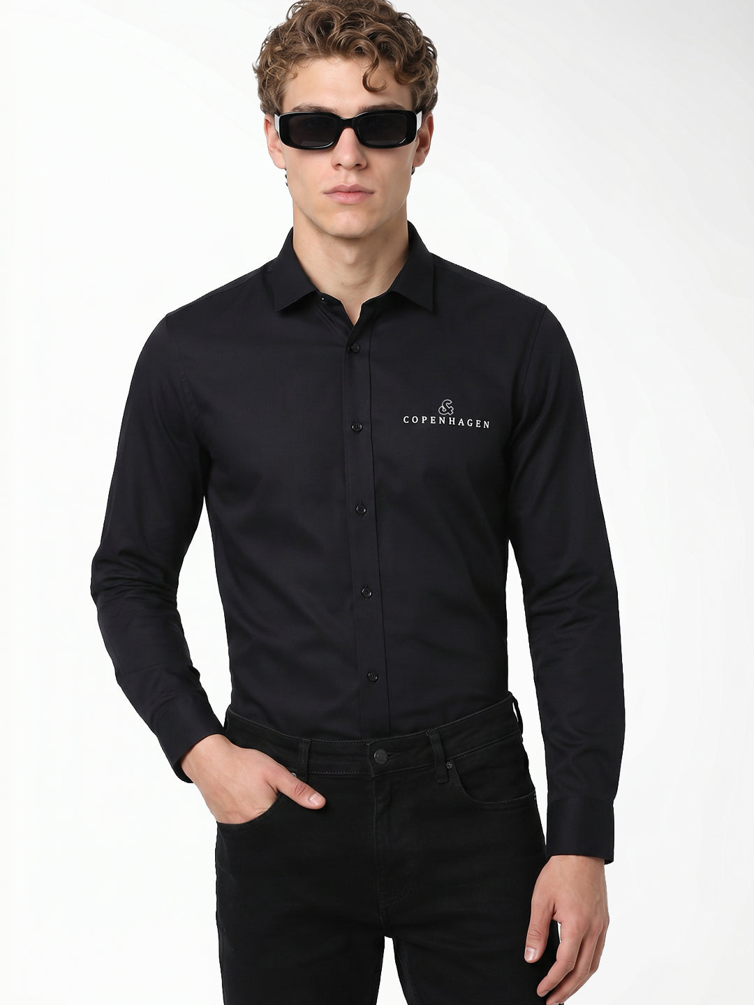 Black Logo Print Shirt
