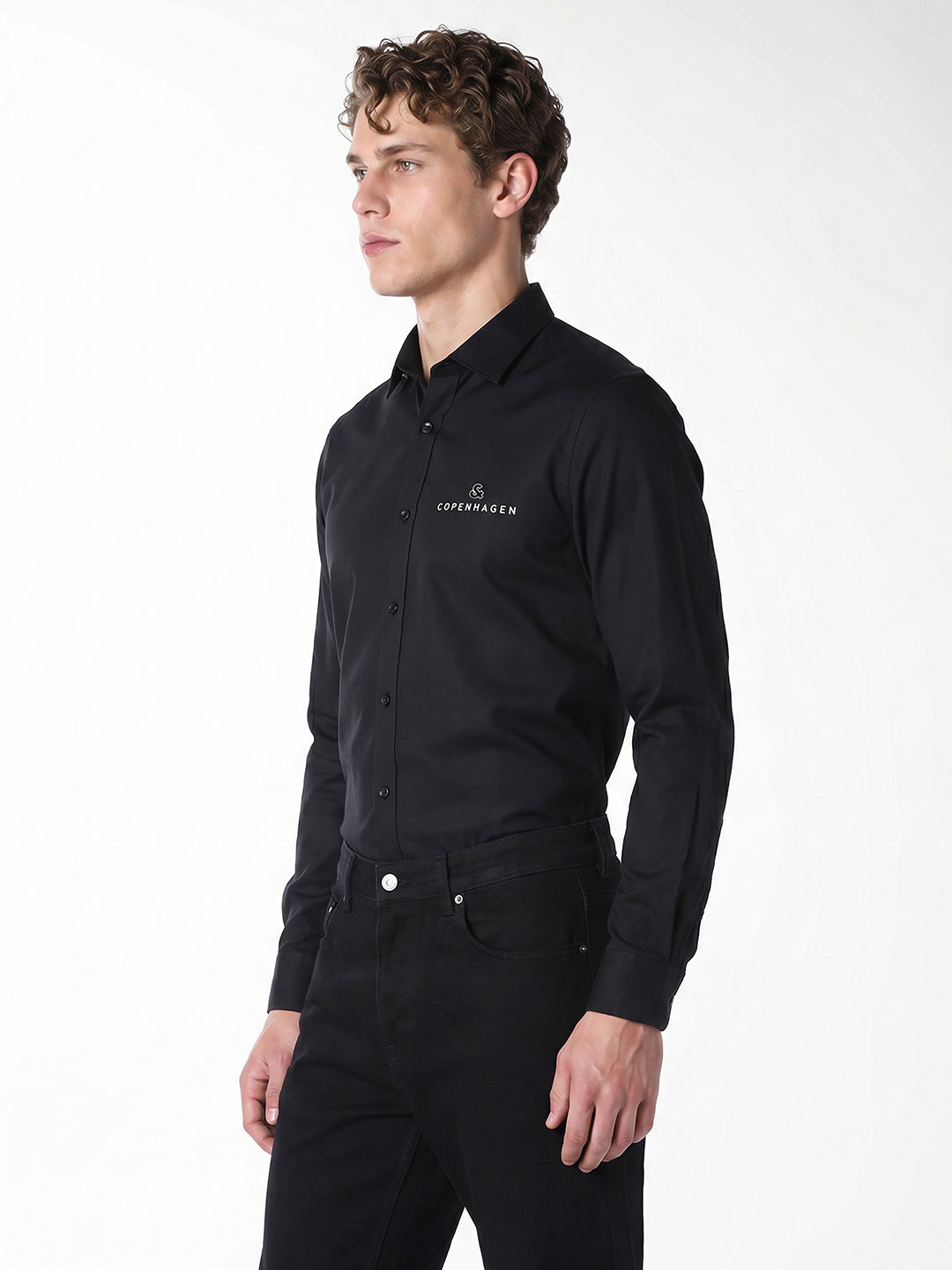 Black Logo Print Shirt